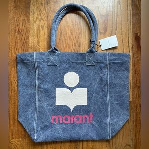 Isabel Marant Yenky Logo Denim Tote Bag